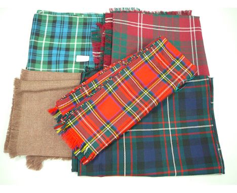 Tartan wool sash scarves