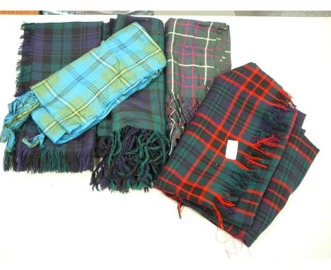 Tartan wool sash scarves