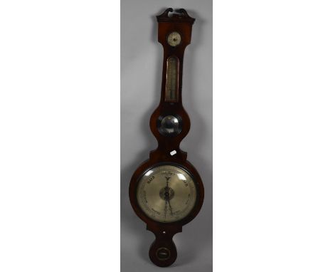 A Georgian Mahogany Wheel Barometer, WN Telford, Chester 
