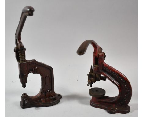 Two Vintage Metal Level Work Presses 