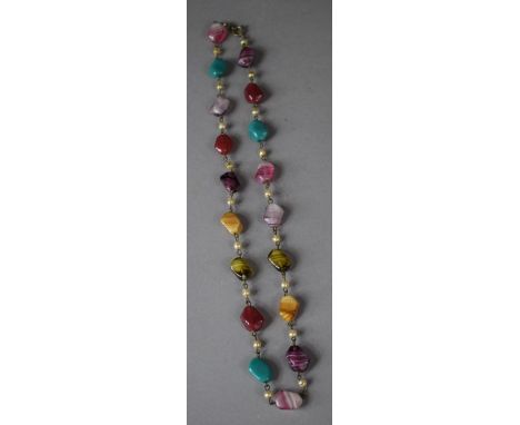 An Italian/ Continental Glass and Faux Pearl Necklace 