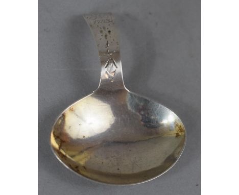A Silver George III Tea Caddy Spoon, Marked J H 