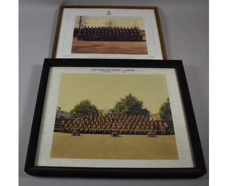 Two Framed Military Regimental Photographs of Sandhurst 1979 and Army Apprentice College, Chepstow 1975 