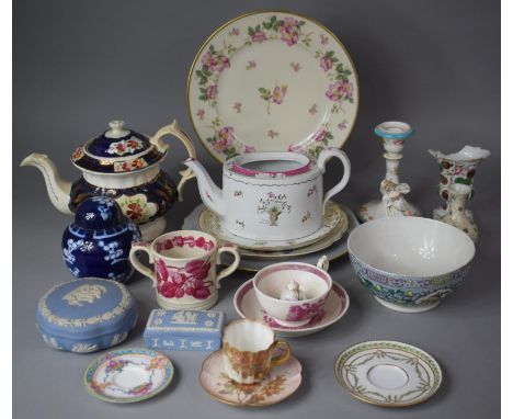 A Collection of Various 19th Century and Later Ceramics To Include Export Style Teapot, (missing lid and Spout AF), Imari Gau