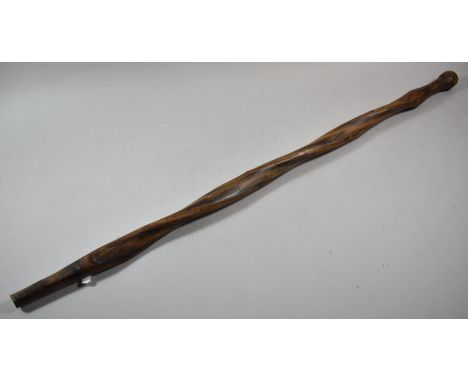 An Australian Red Wood Twisted Walking Stick, 97cm Long 