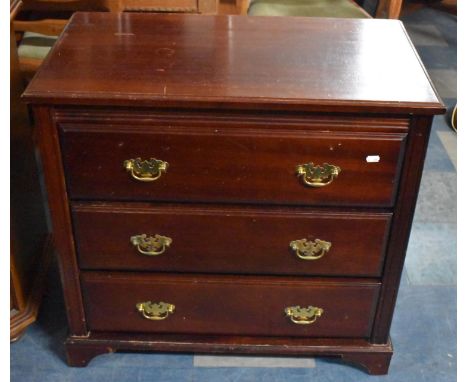 A Reproduction Georgian Style Chest on Bracket Feet of Small Proportions, 77cms Wide 