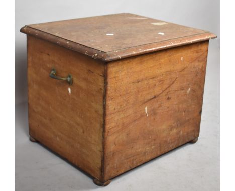 A 19th Century Mahogany Campaign Box Commode, Complete with Interior Ceramic Liner, R Wisk, Circa 1831 and Porcelain Knob Flu