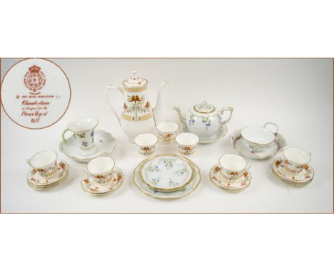 HEREND CERAMICS, a miscellany including 'Morning Glory' teapot, cup, saucer, bowl and plate, two servers and a vase; plus a R