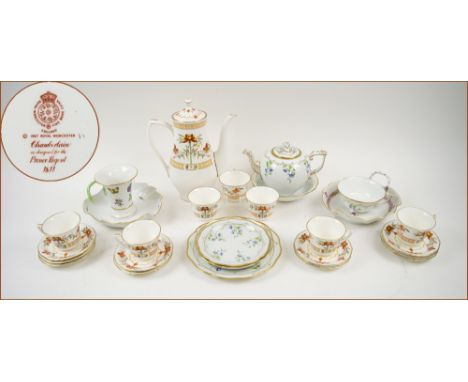 HEREND CERAMICS, a miscellany including 'Morning Glory' teapot, cup, saucer, bowl and plate, two servers and a vase; plus a R