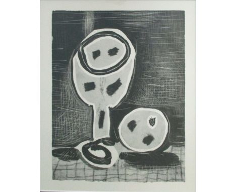 PABLO PICASSO, 'Nature morte au verre et a la pomme', 1944, original lithograph on Arches paper, edition of 275, 44cm x 33.5c