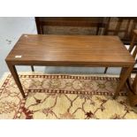 Richard Hornby Design: Coffee table in Afromosia for Fyne Ladye Furniture. The table on tapering