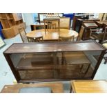 Richard Hornby Design: In dark Afromosia for Fyne Ladye Furniture display cabinet with 2 sliding