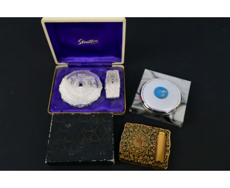 Stratton - 3 x boxed compacts, a limited edition British Compact Collectors Club Millennium edition with certificate, a No.1 