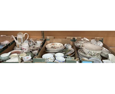 A Midwinter mid century coffee service, and large selection of cups saucers etc including Crown Stafford etc 