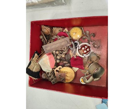 MASONIC MEDALS, 2 silver and enamel badges; other badges etc 