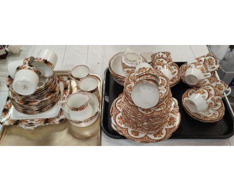A Sutherland china part tea service and an early 20th century autumn coloured floral part tea service 