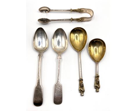 A collection of hall marked silver spoons some with enamel towns crests, Manchester some with embossed and decorated bowls wi