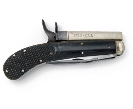 UNWIN & RODGERS, SHEFFIELD A .32 RIMFIRE SINGLE-SHOT TWIN-BLADED FOLDING KNIFE-PISTOL, MODEL 'NON XLL', no visible serial num