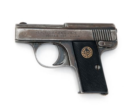A SCARCE 4.25mm (LILIPUT) SEMI-AUTOMATIC VEST-PISTOL, MODEL '1927', serial no. 5234, circa 1928, with exposed 1 3/4in. barrel