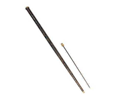 A 54-BORE &amp; 140-BORE SHOT &amp; BALL PRE-CHARGED PNEUMATIC AIR-CANE, UNSIGNED, no visible serial number, circa 1880, with