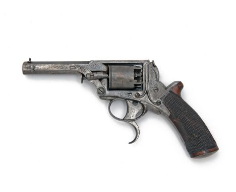 T. WILLIAMS, LIVERPOOL AN 80-BORE PERCUSSION TRIGGER-COCKING REVOLVER, MODEL 'TRANTER'S PATENT', serial no. 12219T, circa 185