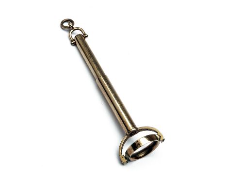 A 9 CARAT GOLD SMALL CIGAR PIERCER, hallmarked for London and with makers mark 'R&amp;R'.  