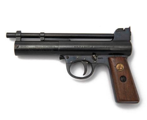 WEBLEY &amp; SCOTT, BIRMINGHAM &amp; LONDON A .177 BARREL-COCKING AIR-PISTOL, MODEL 'PRE-WAR MKI STRAIGHT-GRIP, serial no. 28