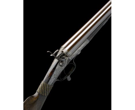 BOSS & CO. A 12-BORE ROTARY-UNDERLEVER HAMMERGUN, serial no. 2926, 30in. black powder only damascus barrels, the rib engraved