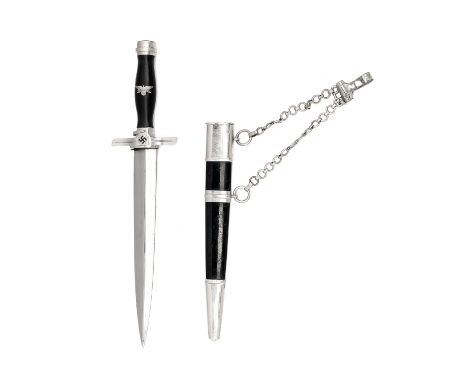 PAUL WEYERSBERG, SOLINGEN A WW2 POSTSCHUTZ OFFICERS CHAINED DAGGER, issued to the Officers of the WW2 German Postal Protectio