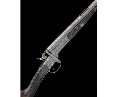 W. & J. RIGBY, DUBLIN A GOOD 80-BORE NEEDLE-FIRE SINGLE-SHOT ROOK & RABBIT RIFLE, serial no. 12058, circa 1860, with etched d