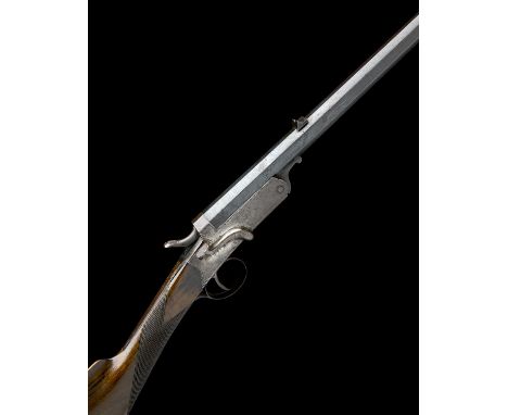 A .30 RIMFIRE SINGLE-SHOT ROOK & RABBIT RIFLE SIGNED HEWSON, no visible serial number, circa 1875, with blued 28in. octagonal