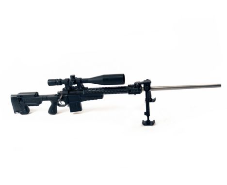 A CUSTOM REMINGTON .308 'MODEL 700' LONG RANGE TARGET / TACTICAL RIFLE, serial no. E6600442, 32in. unsighted nitro barrel, th