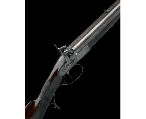 PURDEY, LONDON A FINE CASED 16-BORE PERCUSSION DOUBLE-RIFLE, serial no. 2864, for 1837, with browned 28in. multi-groove rifle