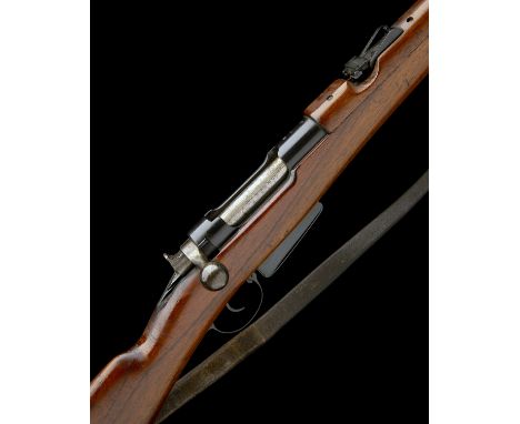 A SCARCE 7.5x53 (SWISS) STRAIGHT-PULL CAVALRY CARBINE, UNSIGNED, MODEL 'SYSTEM MANNLICHER M93', serial no. 7206, circa 1895, 