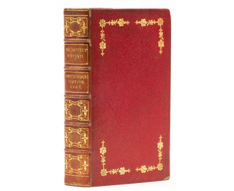 Elzevier.- Prudentius Clemens (Aurelius) [Opera] quae exstant, edited by Nicolas Heinsius the Younger, 2 parts in 1, first ti