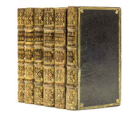 Elzevier.- Ovidius Naso (Publius) Opera , edited by Nicolas Heinsius, 6 vol. (3 of text and 3 of notes by Heinsius), engraved