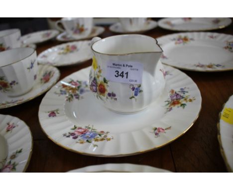 A Royal Worcester Roanoke pattern part tea service and an invalid drinking cup