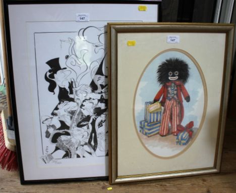 Clive Francis Caricatures of Sir John Gielgud in various parts Limited edition lithograph 30/100 signed in pencil And C. Moor