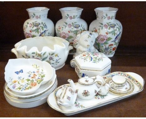 Aynsley, Coalport and Minton china including a Coalport miniature tea service