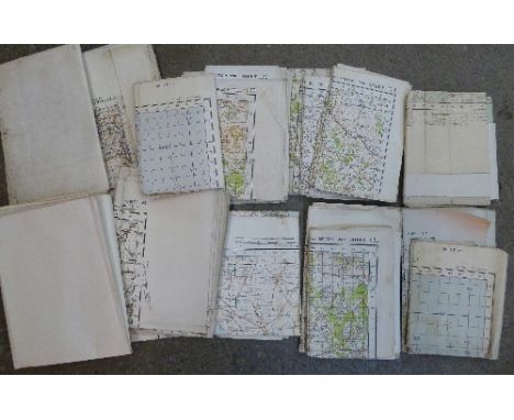 Thirty-two World War II military Ordnance Survey maps