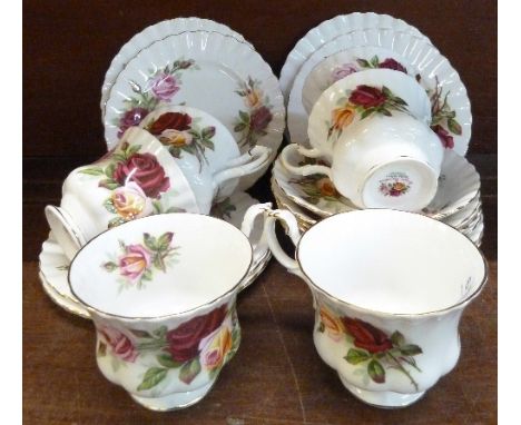 A Royal Albert King's Ransom six piece tea service, including six cups, saucers and side plates