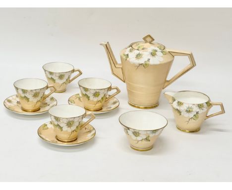 Replica of Service Produced for H. M. The Queen by Paragon. An Art Deco style part coffee service. 10 piece.