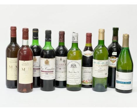 A collection of wine. McCoubrey Grand Reserve 2000. Carinena La Cantera 1988. Cheval Quancard Claret Bordeaux.