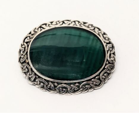 A silver Celtic brooch. 5x4cm