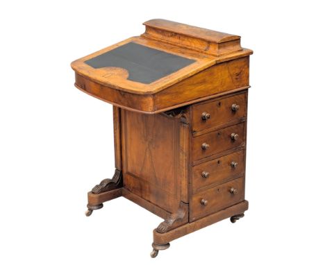 A 19th Century Victorian walnut Davenport desk. Circa 1870s. 54x55x85cm (1)