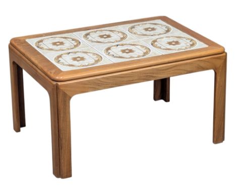 A G-Plan Mid Century teak tile top coffee table designed by Leslie Dandy. C. 1970. 71x51x40cm