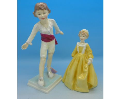 Two Royal Worcester figures modelled by F.G. Doughty, Masquerade and Little Grandmother