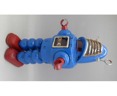 A clockwork tin-plate robot, height 23cm