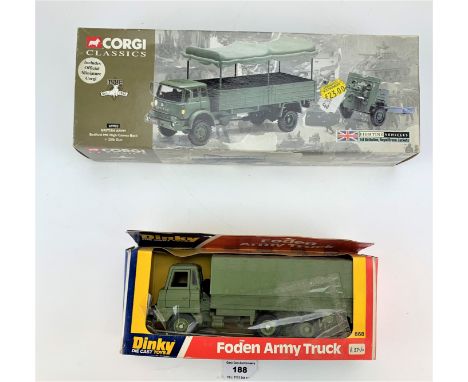 Boxed Corgi Classics Fighting Vehicles British Army truck and boxed Dinky Foden  Army Truck