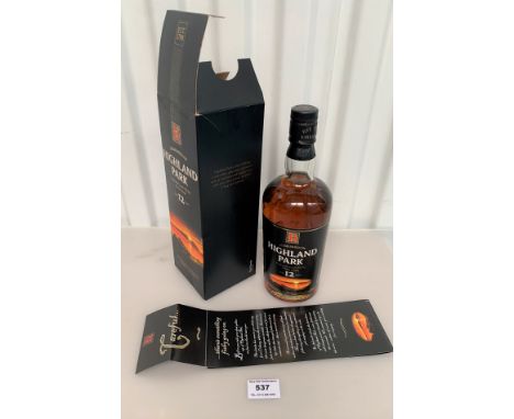 Boxed Highland Park Single Malt Scotch Whisky, aged 12 years, 70 cl